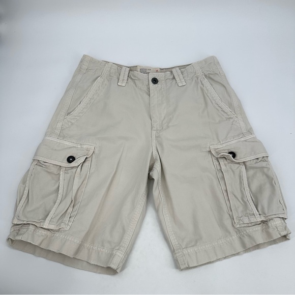 American Eagle Cargo Shorts Men’s 32 Light Tan Classic Length Pockets READ - Picture 1 of 14